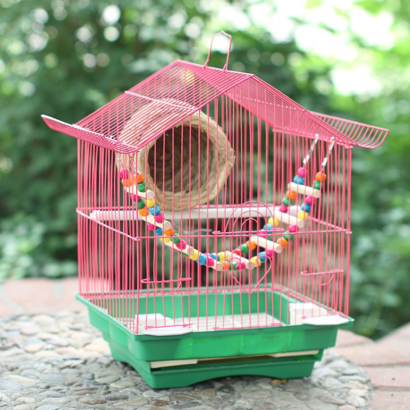 Metal cage for birds
